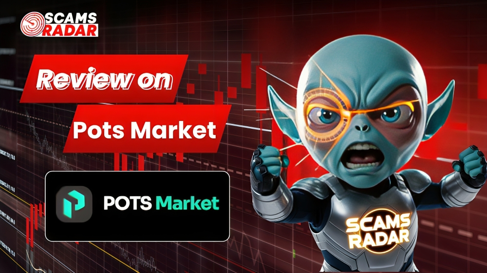 Detailed review of Pots Market investment platform by Scams Radar with trading charts and risk analysis.