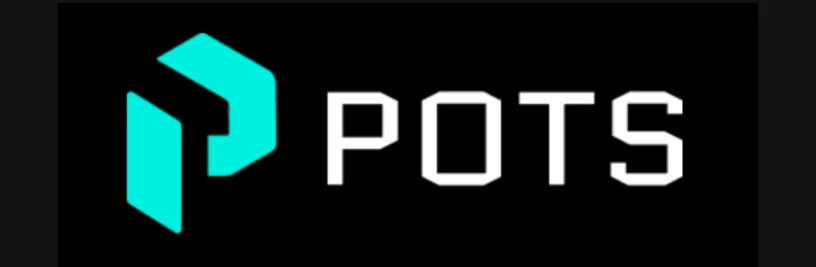 Optimized POTS Money logo on a black background.