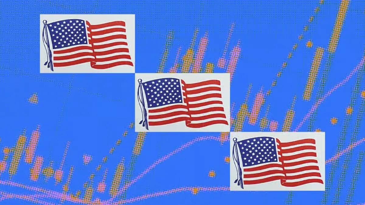 Adrian Boafo Maryland Democratic primary election graphic with US flags and crypto backing theme