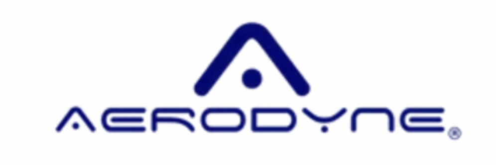 Aerodyne logo featuring a modern blue aerospace and drone technology brand mark