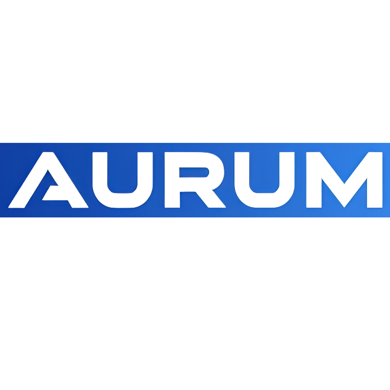Aurum Foundation logo in white text on a blue gradient background, representing the Aurum Foundation brand identity.