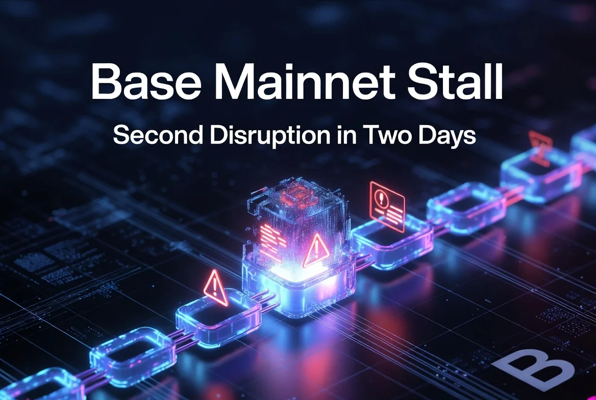 Base blockchain suffers second mainnet stall in two days - chain halt and outage alert