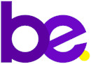 Brand Rebirth purple minimalist typography logo with a yellow dot, representing leadership and business transformation.