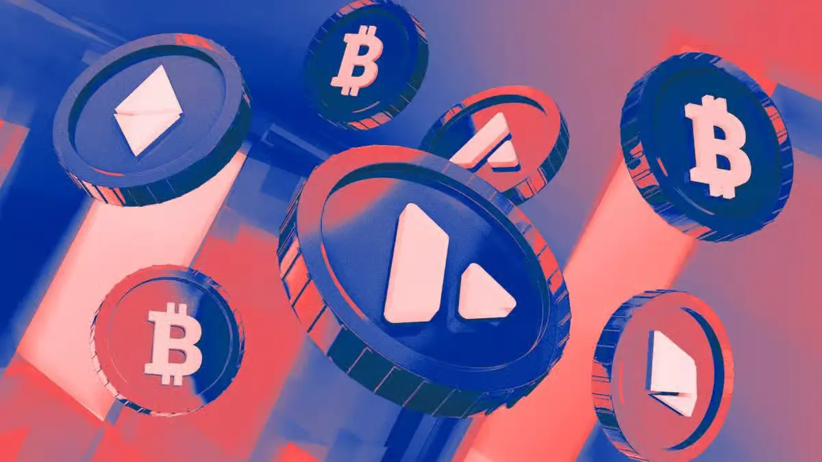 Bitcoin, Ethereum, and crypto derivative tokens illustrating the decline in crypto derivatives trading volume to 2023 lows.