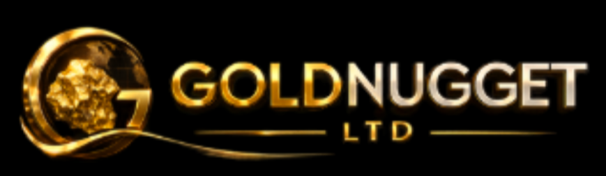 GoldNugget LTD logo featuring a golden nugget emblem and premium gold text on a black background.