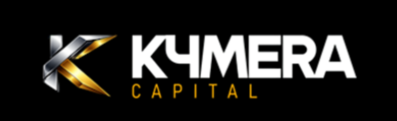 Kymera Capital official company logo in silver and gold on black background