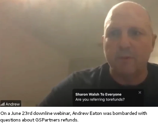 https://behindmlm.com/companies/gspartners/andrew-eaton-tells-gspartners-victims-no-refunds/
