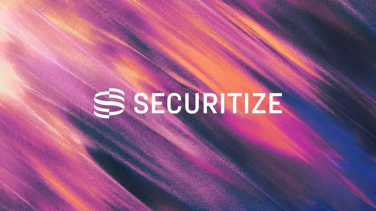 Securitize logo ahead of its NYSE debut following final merger approval for tokenized securities platform