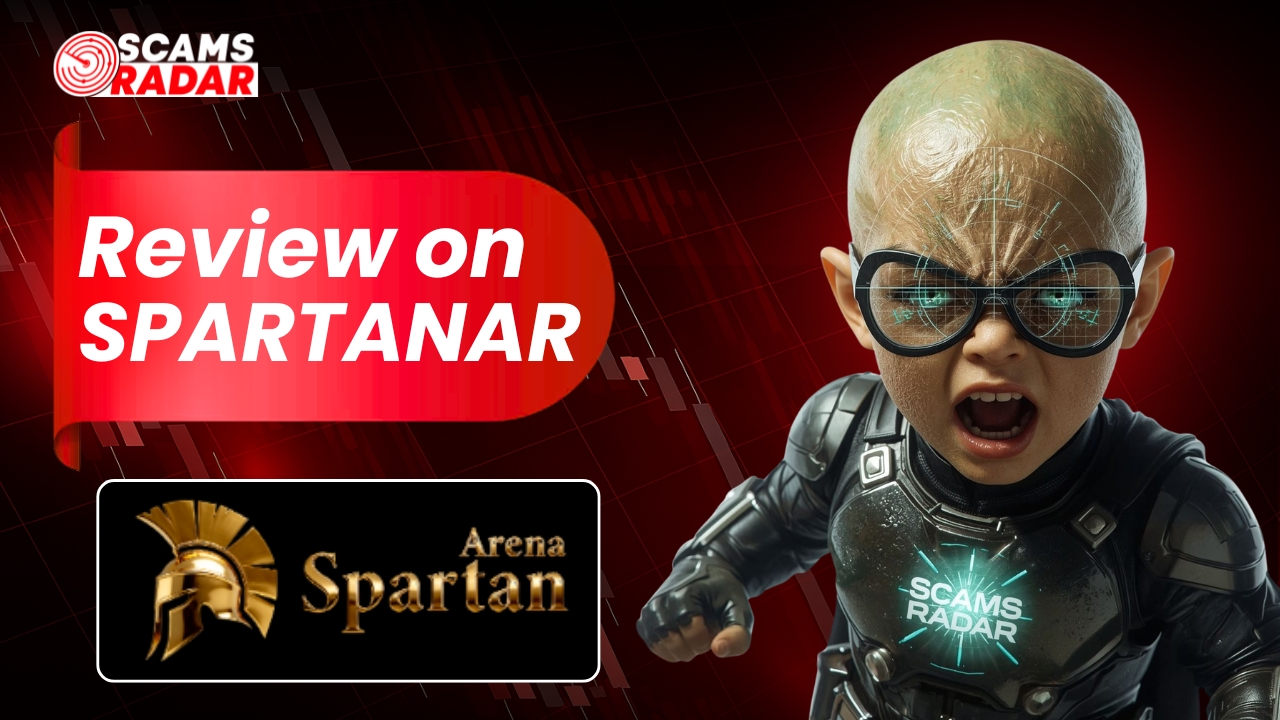 Spartanar review thumbnail featuring Arena Spartan logo and a futuristic character highlighting scam investigation and legitimacy review