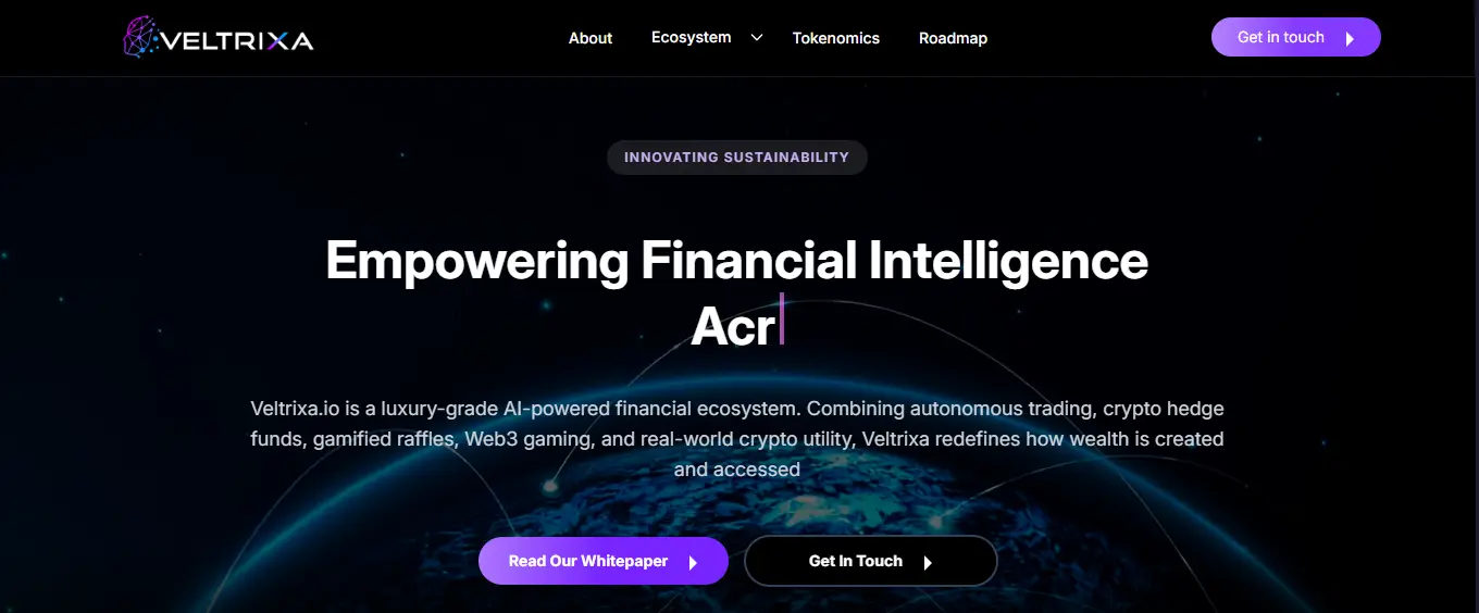 Veltrixa AI Financial Ecosystem - Autonomous Trading and Crypto Platform