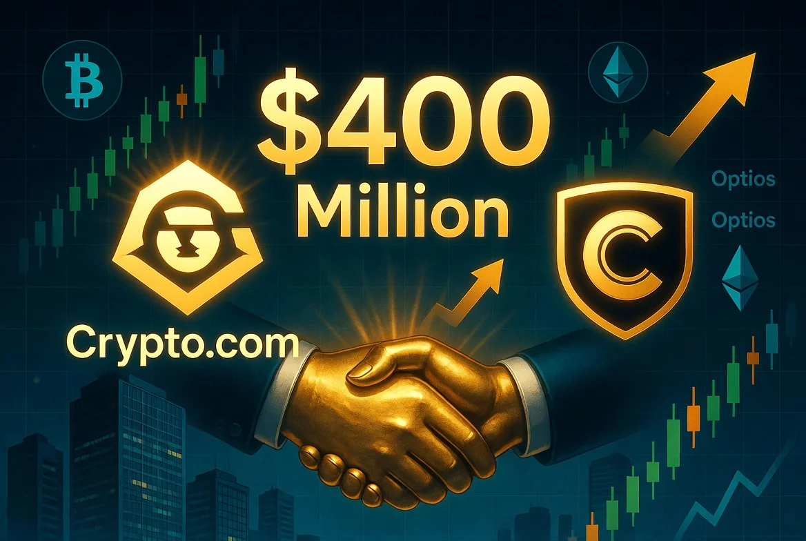 Citadel Securities makes a strategic $400 million investment in Crypto.com at a $20 billion valuation, marking the crypto exchange's first institutional funding round to expand tokenization and derivatives.