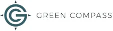Green Compass brand logo in green and white