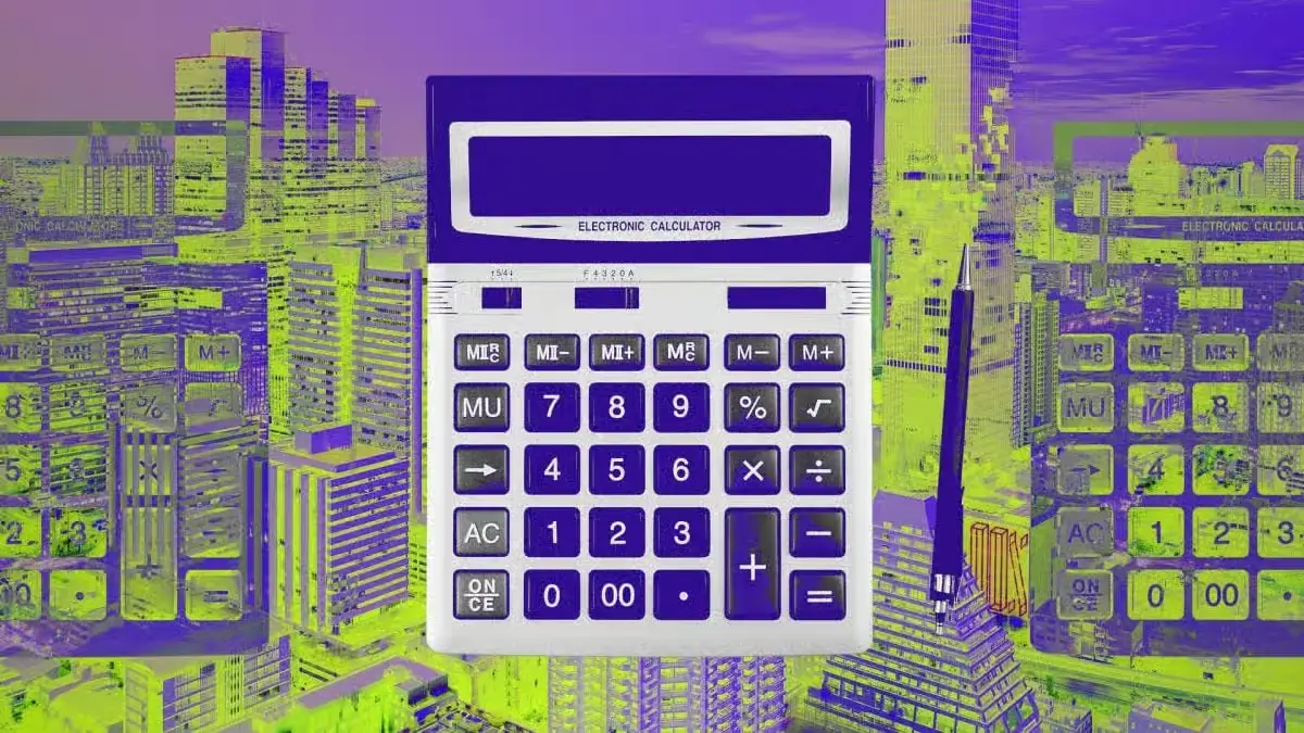 Calculator representing the Illinois crypto transaction tax challenged by The Digital Chamber over digital asset taxation