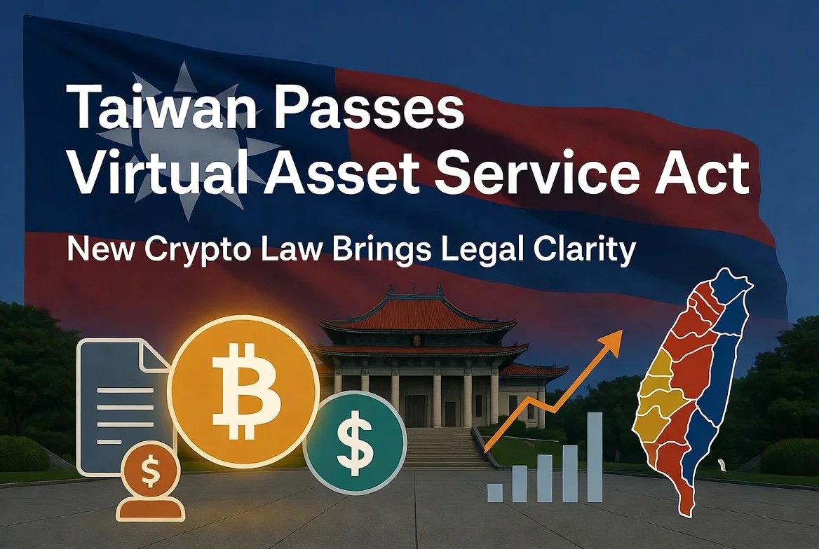 Taiwan parliament passes Virtual Asset Service Act, establishing clear regulatory framework for crypto exchanges and stablecoins in 2026