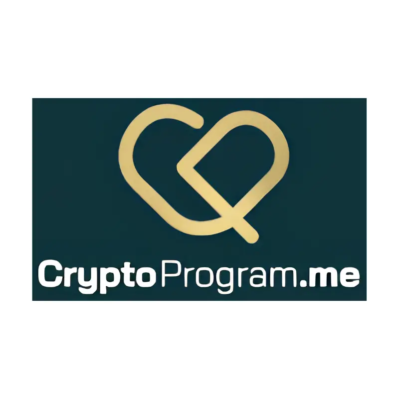 CryptoProgram.me logo displayed on a dark background representing the CryptoProgram cryptocurrency investment platform