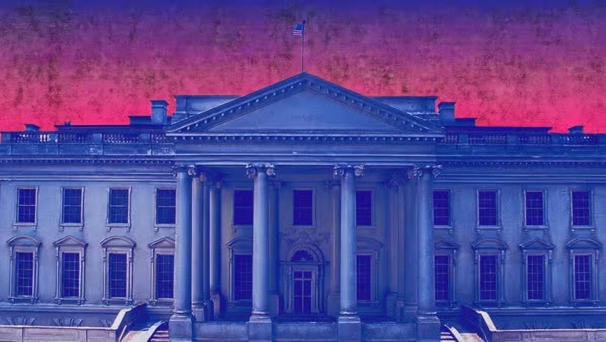 White House building representing political prediction markets and events