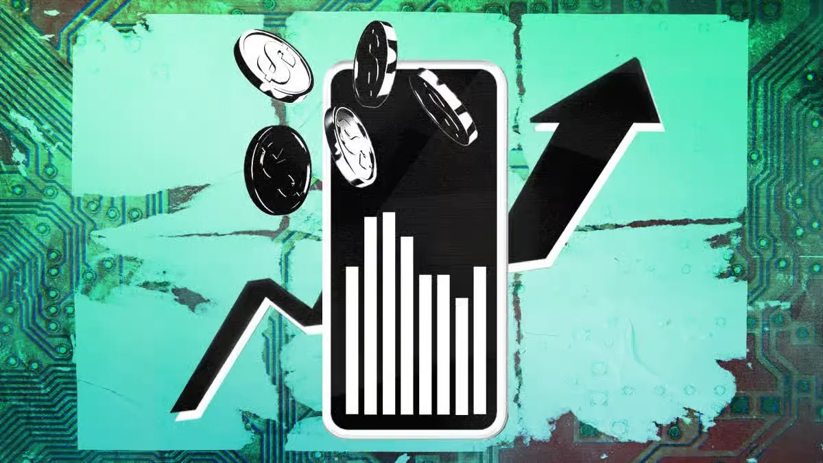 Crypto market growth chart showing rising Bitcoin price and cryptocurrency market gains