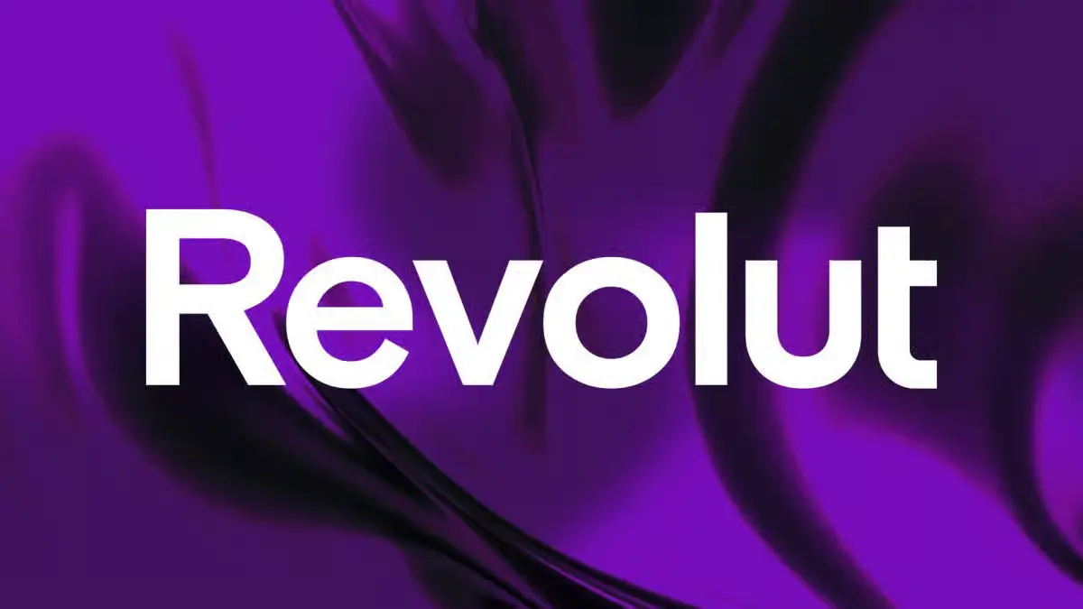 Revolut fintech company logo on purple background