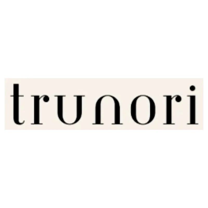 Trunori brand typography logo in clean black serif font.