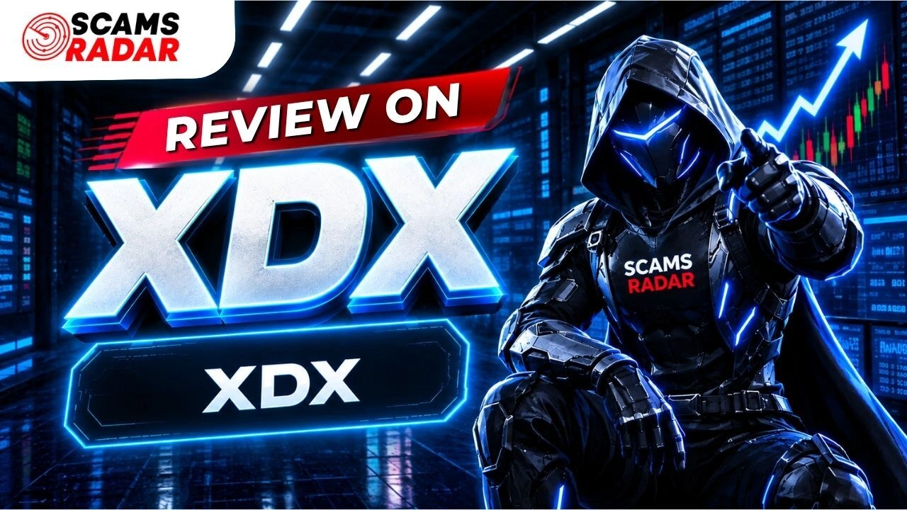 XDX Review showing Scam Radar analysis of XDX